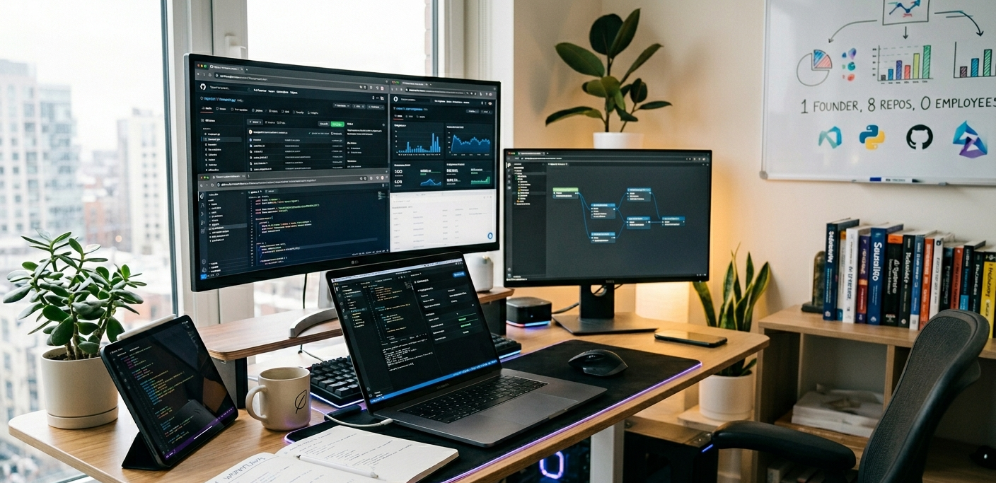 Running a Company with AI: One Founder, Eight Repos, Zero Employees